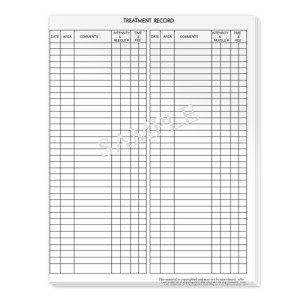 Treatment Record Pad